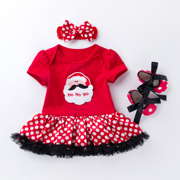 Vestido Navideño Infantil de Malla con Diseño Cartoon