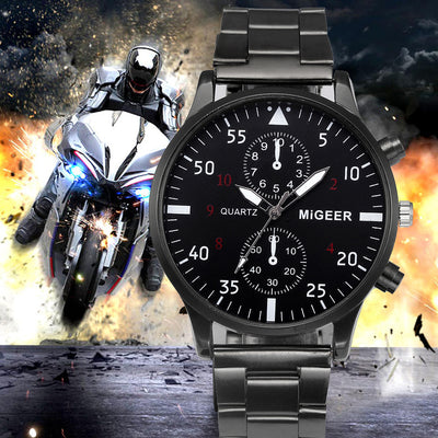 Reloj Deportivo de Acero Inoxidable para Hombre con Movimiento de Cuarzo - Image 9