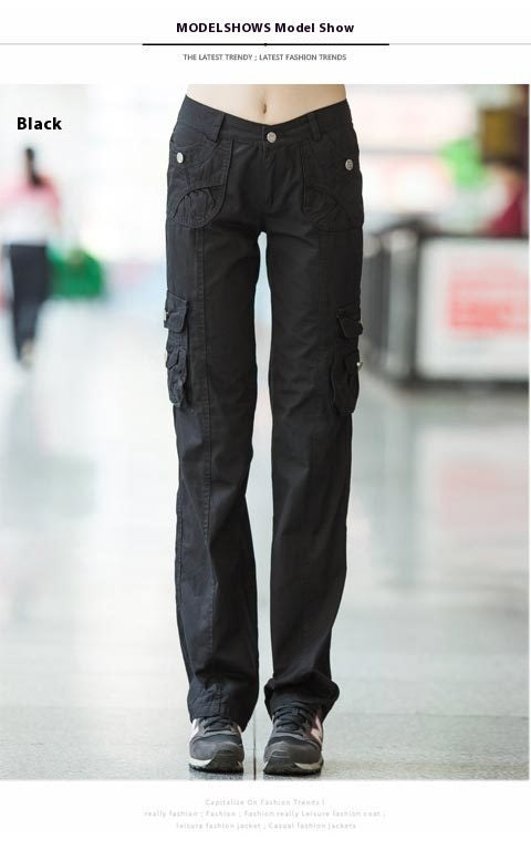 Pantalones Cargo Mujer Holgados Efecto Adelgazante con Múltiples Bolsillos - Image 13