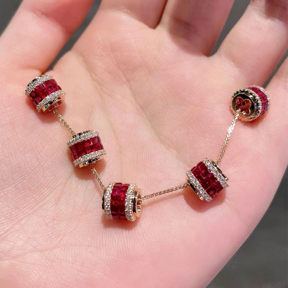 Cadena de Clavícula Roja Personalidad para Mujer