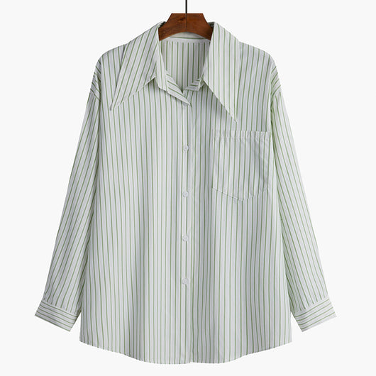 Blusa Larga Ajustada Estilo Coreano Manga Larga - Image 14