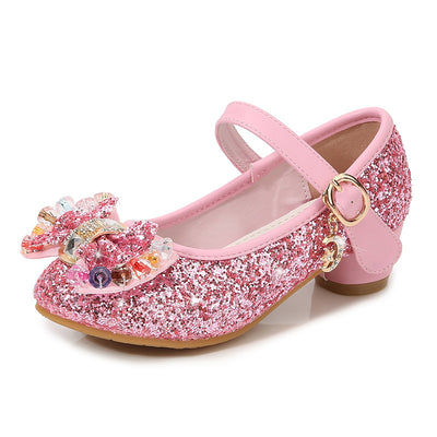 Zapatos de Tacón para Niñas Princesa con Cristales - Tallas Medianas y Grandes - Image 4