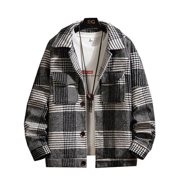 Chaqueta Cuadros Estilo Coreano para Hombre