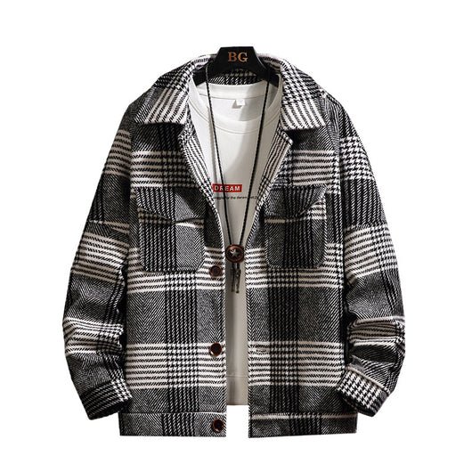 Chaqueta Cuadros Estilo Coreano para Hombre - Image 2