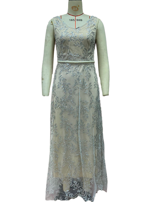Vestido Largo Escote V Efecto Bronce - Image 12