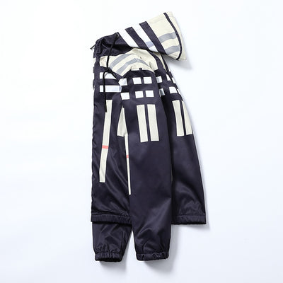 Chaqueta Trench Casual de Hombre con Estampado a Rayas - Image 5