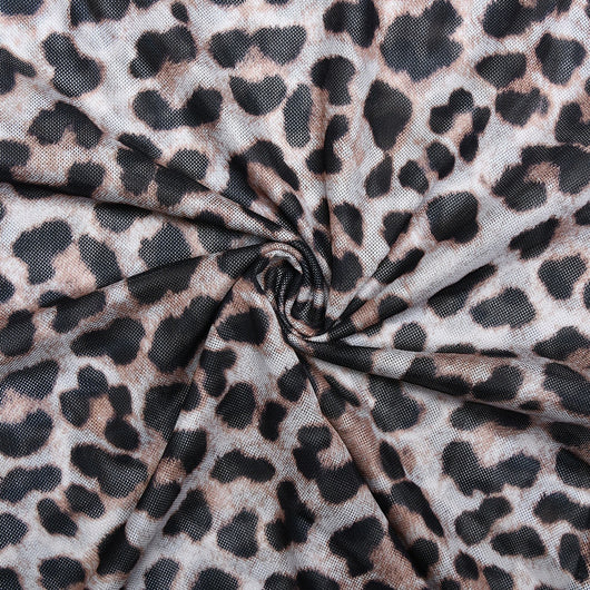 Pantalones Estampado Leopardo y Flores con Malla - Image 35