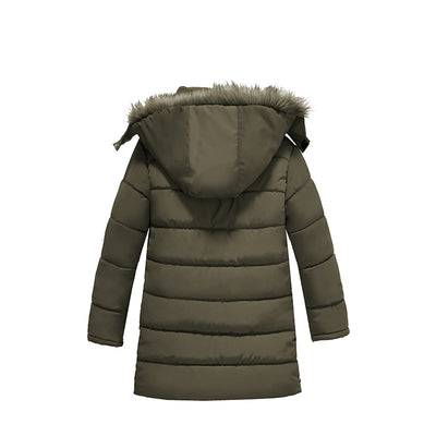 Chaqueta Acolchada para Niño con Cuello de Pelaje y Algodón Cálido - Image 21