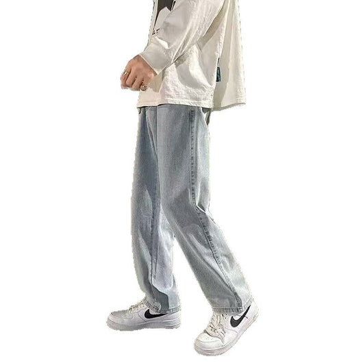 Jeans Grises Holgados de Pierna Recta para Hombre - Image 2