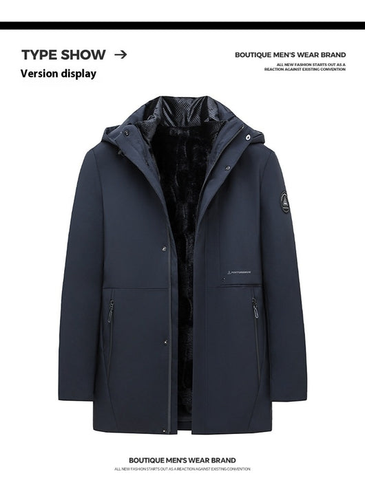 Abrigo de Algodón Grueso Talla Grande para Hombre - Image 25
