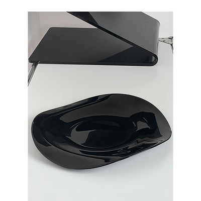 Cuenco Cerámico Irregular Negro Minimalista de Diseño Niche - Image 5