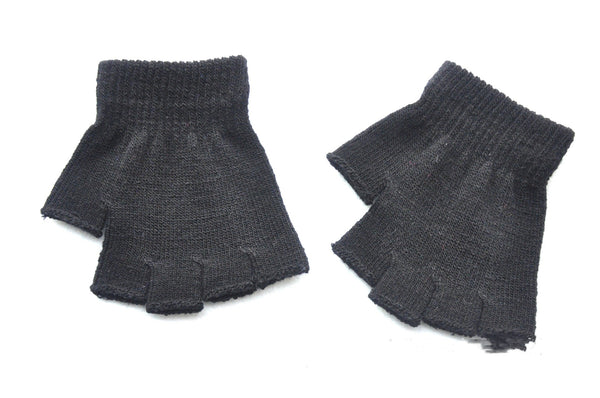 Guantes Tejidos Medio Dedo Color Sólido para Niños - Calidez sin Límites - Image 3