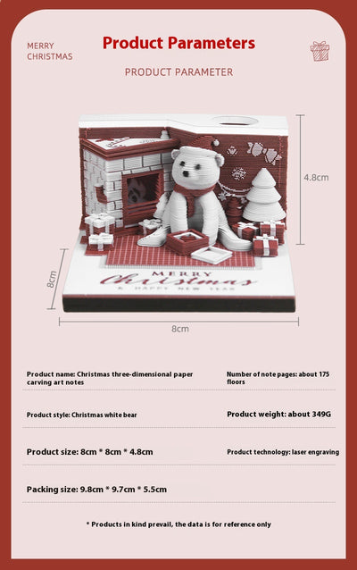 Calendario Navideño 3D con Papel Troquelado y Notas - Image 8
