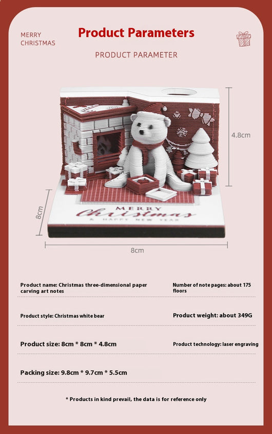 Calendario Navideño 3D con Papel Troquelado y Notas - Image 8