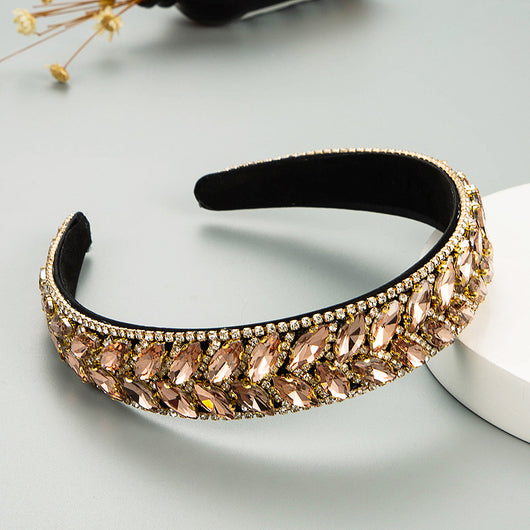 Diadema de Cristal con Diamantes Incrustados y Cadena de Garra para Mujer - Image 14