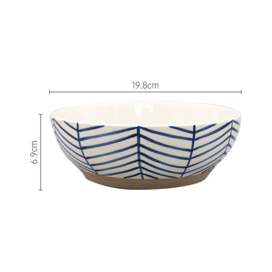 Tazón de Cerámica Azul Gota de Lluvia - Diseño Nórdico Japonés - Image 10