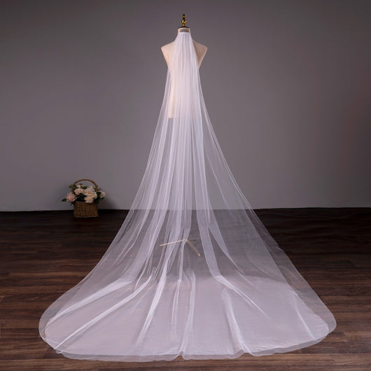 Velo de Novia Doble Capa con Peineta - Elegancia y Comodidad