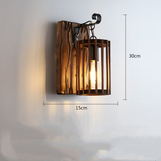 Lámpara de Pared Pasillo Bambú Artesanal Estilo Asiático Minimalista - Image 4