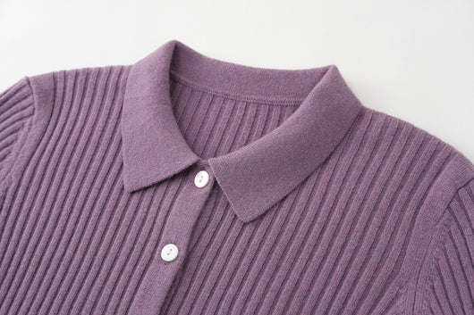 Cardigan de Cachemira Corto para Mujer - Cuello Solapa Otoño Temprano - Image 35