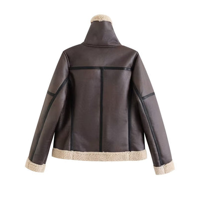 Chaqueta Cropped Estilo Biker para Mujer - Image 12