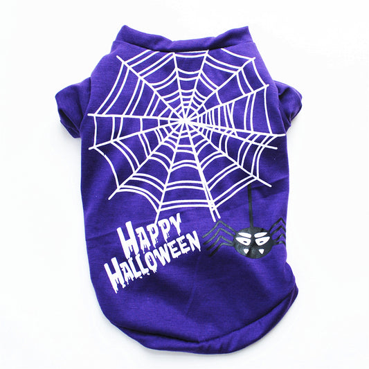 Ropa Halloween para Perros - Playera de Algodón con Diseño de Calabaza