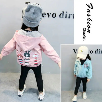 Chaqueta Infantil Niña 3-9 años Impresión Conejo Primavera Otoño - Image 11