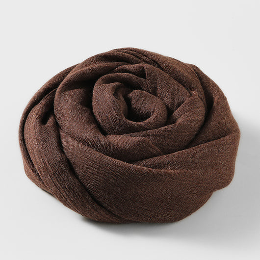 Pañuelo de Algodón y Lino Artístico de Color Sólido para Mujer - Image 19