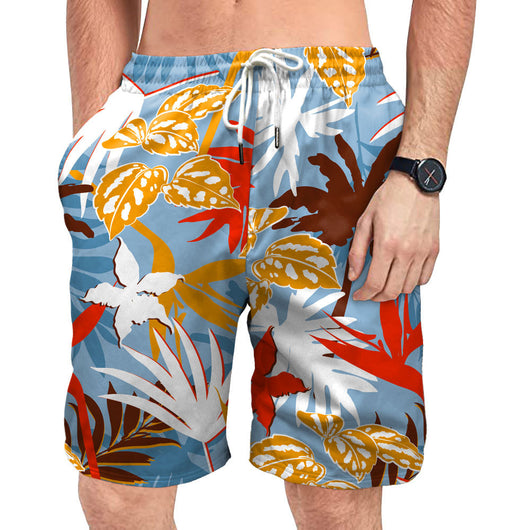 Shorts Playero Hombre con Malla Interior y Estampado Digital - Image 9
