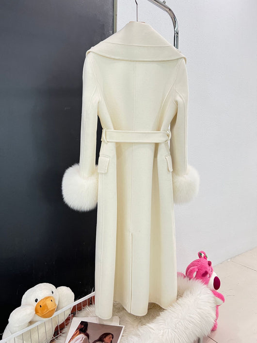 Abrigo Reversible de Lana y Cachemira para Invierno - Largo Elegante para Mujer - Image 10