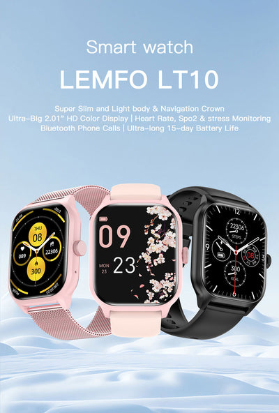 Reloj Inteligente LT10 con Monitor de Frecuencia Cardíaca, Presión Arterial y Sueño - Image 19