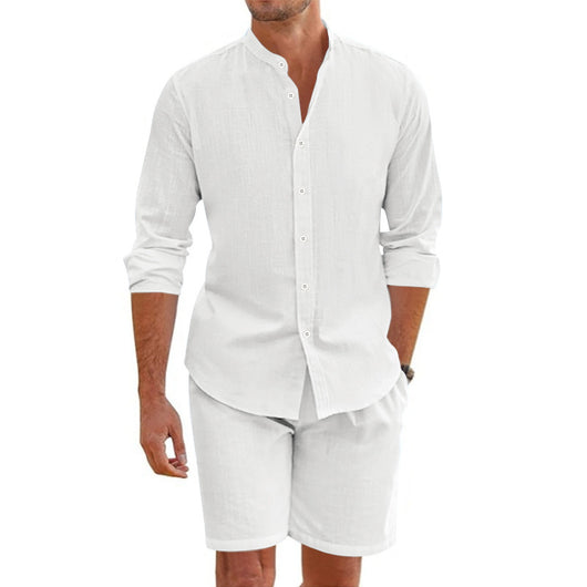 Conjunto de Verano para Hombre: Camisa Manga Corta y Shorts con Cordón - Image 7