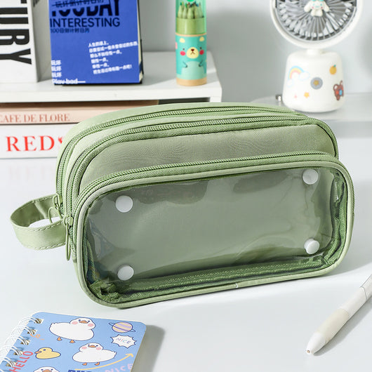Estuche Transparente Estilo INS Serie Leche Salada - Gran Capacidad Impermeable - Image 10