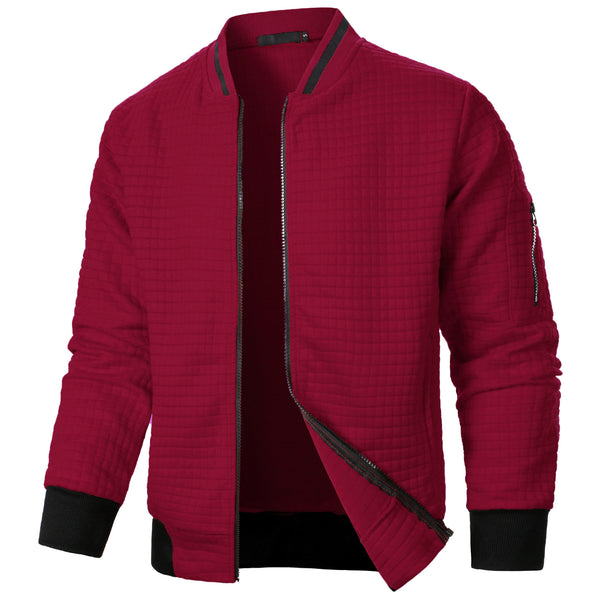 Sudadera con Cierre Deportiva de Cuello Alto para Hombre