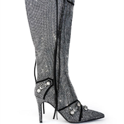 Botas Oversized con Hebilla de Aguja y Cristales Brillantes - Image 2