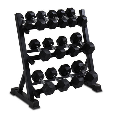 Organizador de Mancuernas de Tres Niveles para Gimnasio en Casa - Image 4