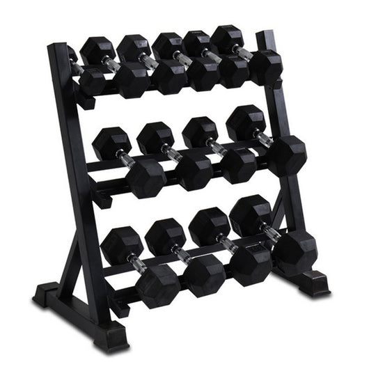 Organizador de Mancuernas de Tres Niveles para Gimnasio en Casa - Image 4
