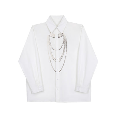 Camisa Holgada Estampado Perla 3D Tide para Hombre - Image 9