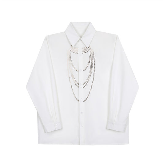 Camisa Holgada Estampado Perla 3D Tide para Hombre - Image 9