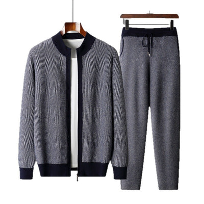 Cardigan de Lana Pura para Hombre con Cierre de Cremallera y Cuello Alto - Image 3