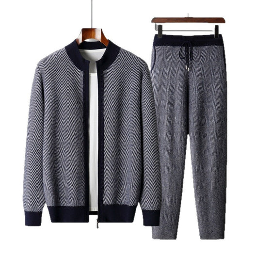 Cardigan de Lana Pura para Hombre con Cierre de Cremallera y Cuello Alto - Image 3