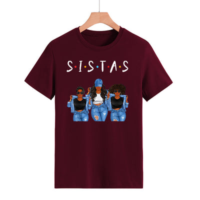 Playera Denim Sistas Three con Estampado Girly de Manga Corta - Image 12