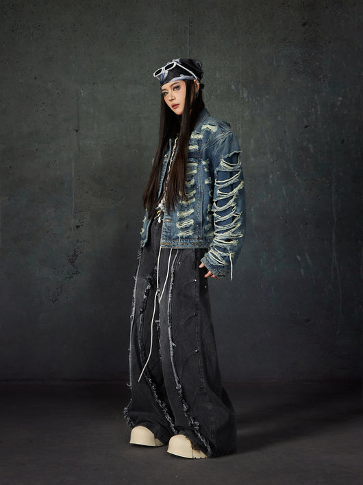Chaqueta Denim Acolchada con Remaches y Hombros Reforzados - Image 9