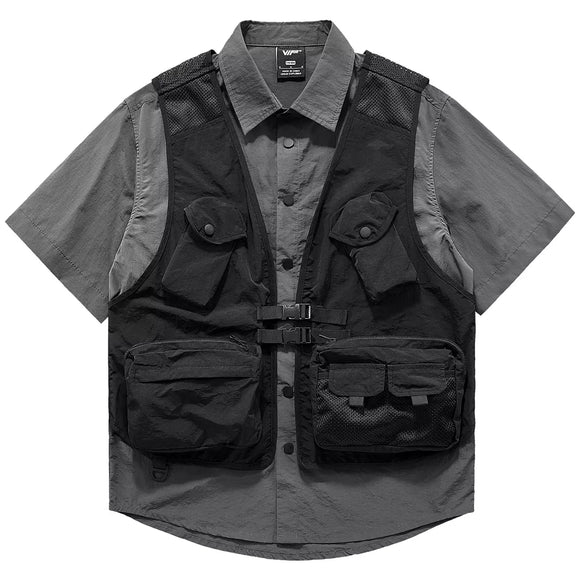Camisa Suelta Casual de Manga Corta para Hombre