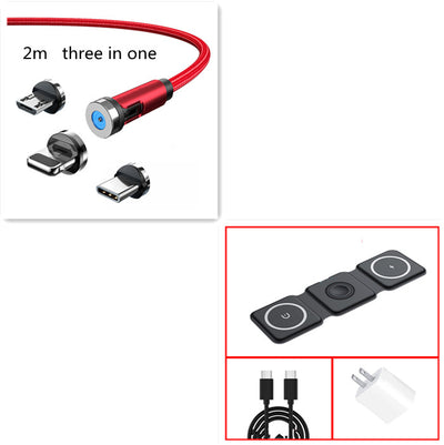 Cable Magnético 3 en 1 de 540° Rotativo - Carga Rápida Android, USB-C y Lightning - Image 33