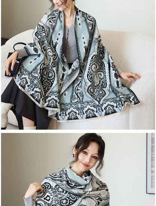 Chal Versátil de Oficina Estilo Coreano para Otoño e Invierno - Image 35