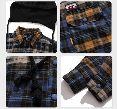 Camisa Acolchada de Cuadros con Bordado Decorativo - Image 15