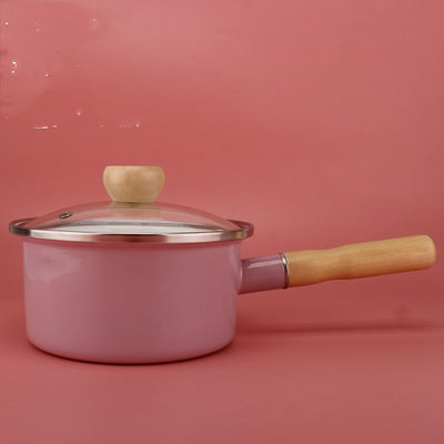 Olla de Sopa con Mango de Madera - Diseño Adorable en Esmalte - Image 3