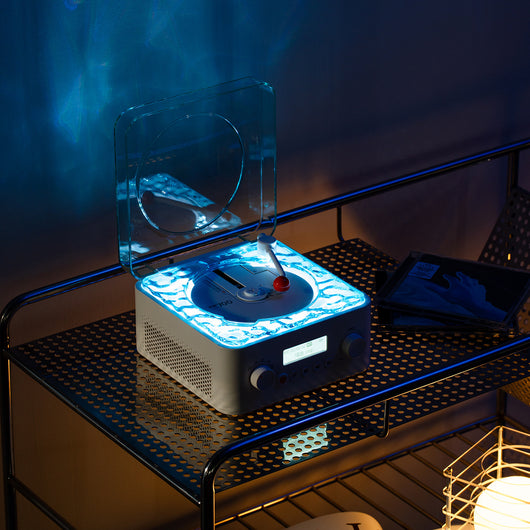 Equipo de Audio Retro All-in-One con Bluetooth, Reproductor de Vinilo y Pantalla Digital - Image 3