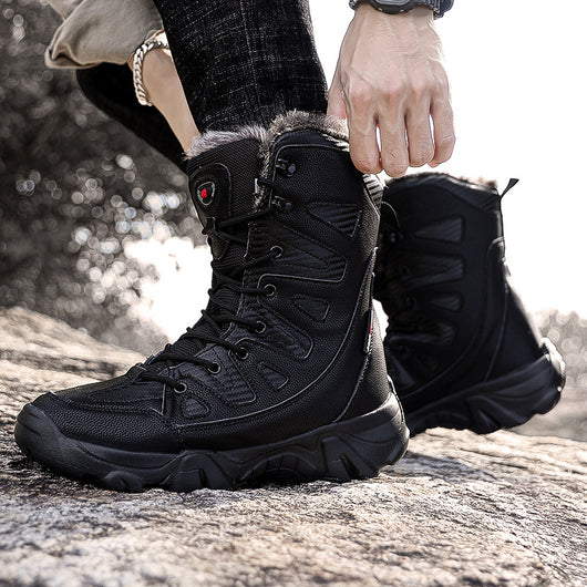 Botas de Invierno Forradas en Algodón con Forro Polar - Caña Alta Cálidas - Image 3