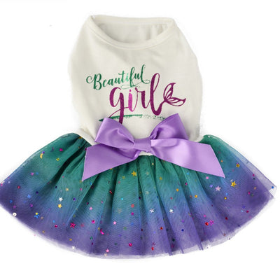 Falda Verano para Perros Pequeños - Diseño Degradado Cielo Estrellado - Image 6